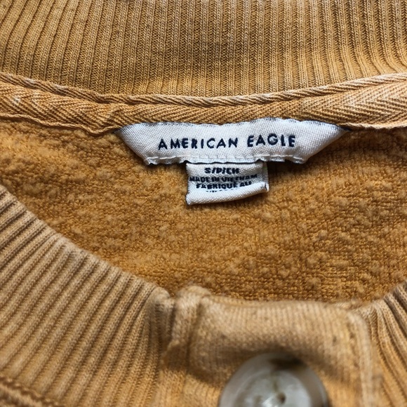 American Eagle Mustard Yellow Button Up Sweater! - Picture 5 of 5